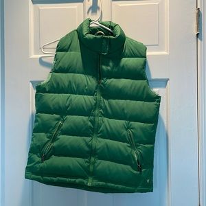 American Eagle green puffy vest